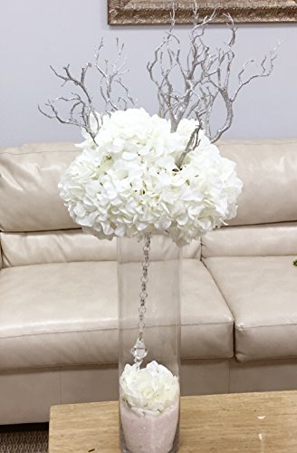 Angel Isabella Set Of 2: 33" Glittered Metallic Artificial Manzanita Twig Tree Branch Perfect For Christmas Centerpiece Wonderland Wedding Decorations,Silver Gold Or Champagne Colors (Champagne) #TOP4
