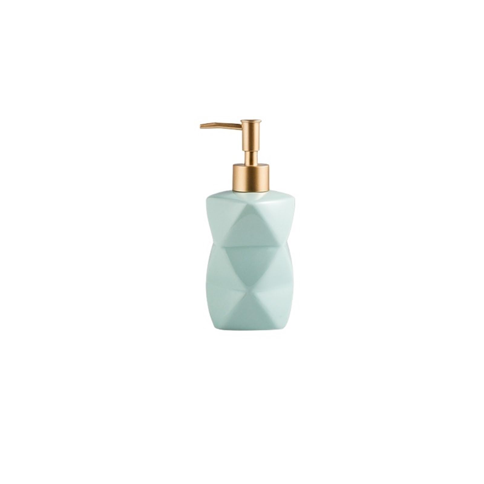Ceramic Soap Dispenser Ceramic Soap Bottle Hand Sanitizer Dispensing Shower Gel Shampoo Lotion Pump Bathroom Storage(Green)