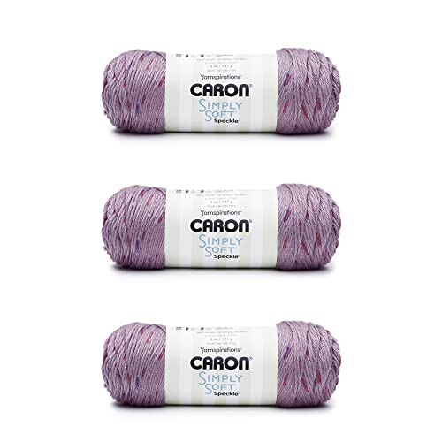 Image of Caron Simply Soft Snapdragon Speckle Yarn - 3 Pack of 141g /5oz - Acrylic - 4 Medium (Worsted) - 235 Yards - Knitting /Crochet