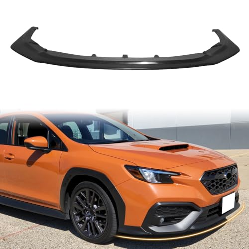 MODILOVER Front Bumper Lip Spoiler, Compatible with 2022-2024 Subaru WRX, PU Black IK6 Style Add-on Front Splitter Air Dam Chin Protector
