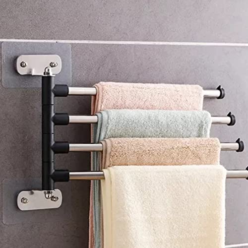 Toalheiro De Banheiro, Toalheiro Montado Na Parede, Economia De Espaço 4 Barras De Aço Inoxidável à