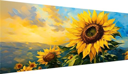 DIY Perle Diamant a Coller Painting Tournesol 80x160cm contre le stress