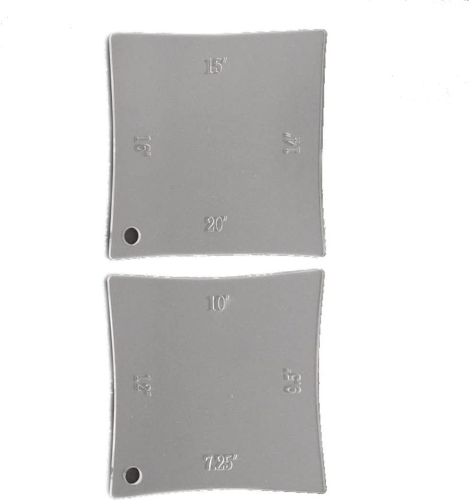 2 x miernik promienia gitary, 85 x 85 x 3 mm gitara szyja podstrunnica promień nakrętki luthier radian miarka narzędzie do pomiaru narzędzia pielęgniarskie