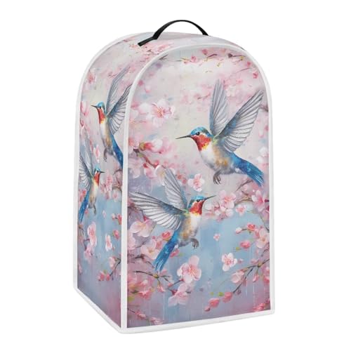 Uorisanigo Hummingbird Pink Floral Blender Appliance Cover Stand Mixer Coffee Maker Juice Appliance Dust Cover Universal Fits Food Processor Small Appliance Protector Cover for Kitchen Counter
