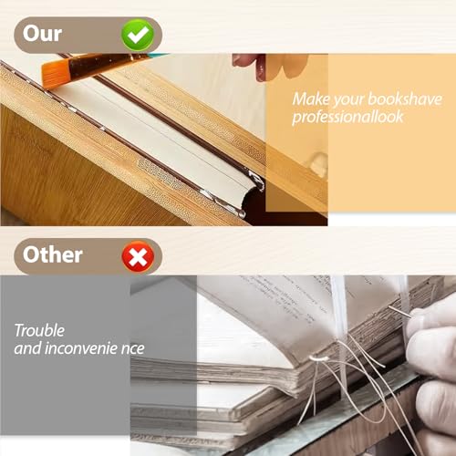 LIROPAU Buchpresse aus Holz, 30x20cm Tragbar Buchpress Werkzeug mit Holzbindepresse, Wachsfäden, Ahle, Fingerhut, Falzbeine, Schere für Zuhause, Schule, DIY-Buchbinden Im Büro