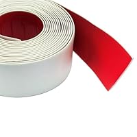 Fensterleiste Weiß Breite 50mm 3M, Flachleiste, Profilleiste, Abschlussleiste, Kunststoffleiste, Zierleiste, Kantenschutz, Wandschutz, Übergangsprofil, Die Lückenabdeckungsstreifen