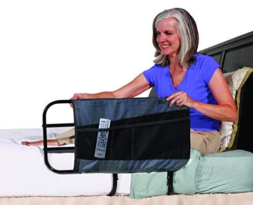 Able Life 4-Pocket Bed Rail Organizer Pouch, Hanging Bedside Caddy with Mesh Pockets for Easy Access...