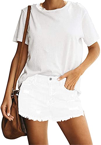 Image of MODARANI Denim Shorts for Women Distressed Jean Shorts Ripped Summer Hot Short