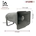 5 CORE PA Speaker 13.5 x 7.5 Inch 350W Bull Horn Loud Indoor Outdoor Speakers System 8Ohm Reflex Megaphone Mounting Bracket & Hardware Included - SUH-300 1Pc