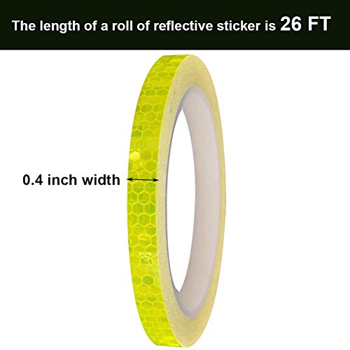 Evedmot Reflective Tapes 5 Colors Safety Reflective Warning Stickers, Waterproof Outdoor Bicycle Rim Reflector Tape, Thin Reflective Sticker Rolls For Bikes, Bicycles, Motorcycle Decoration. #TOP4