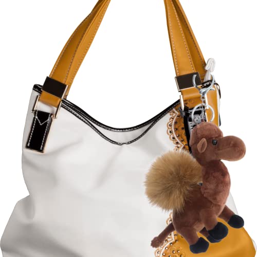 Wlmcysg Cute Plush Doll Bag Hanging Keychain Car Keychain (Moose Brown) #TOP1