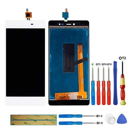 swark - Display LCD compatibile con Wiko Fever bianco (senza cornice), schermo touch screen, vetro Assembly + strumenti
