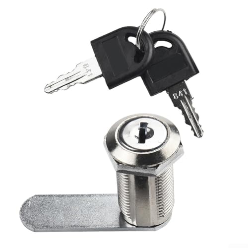 2 serrature a camma in lega di zinco progettate per cassette postali, porte, mobili e armadietti, vengono fornite con 4 chiavi per una conservazione sicura e una facile duplicazione delle chiavi (20