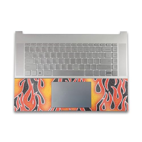 Image of Glossy Glitter Gaming Skin Compatible with HP Envy x360 16 inch (2023) - Hot Flames - Premium 3M Vinyl Protective Wrap Decal Cover - Easy to Apply | Crafted in The USA by MightySkins