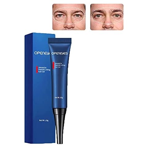 OPENEYES Awaken Peptide Lifting Eye Gel, HIMSE Awaken Peptide Depuffing Eye Gel, Men's Peptide Anti Aging Eye Serum, Lifts Firming Anti-wrinkle Eye Tightener, Reduces Puffiness & Dark Circles (1PC) Cover