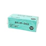 大和物産(Daiwa Bussan) カウンタークロス 100枚 グリーン 約60×30cm 使い捨て 不織布 ふきん テーブルダスター 業務用