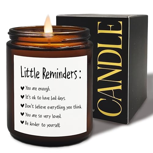 XUISWELL-Inspirational-Scented-Candles-Inspirational-Gifts-for-Women-Friends-Teenage-GirlsLittle-Reminders-Gift-You-are-Enough-Encouragement-Gifts-for-WomenTeens-Girls-Bedroom-Holders-Candles-Jar