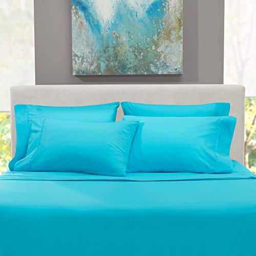 Hearth & Harbor Extra Deep Pocket Sheets - Fits Mattress 18-24 Inches Deep - Extra Deep Pocket California King Size - 6 Piece Cal King Sheets - Cal King, Beach Blue by Hearth & Harbor - Image 8