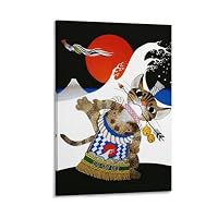 Amazon.co.jp: 藤城清治 紅葉と猫のシンフォニー 絵画 ポスター 工芸品