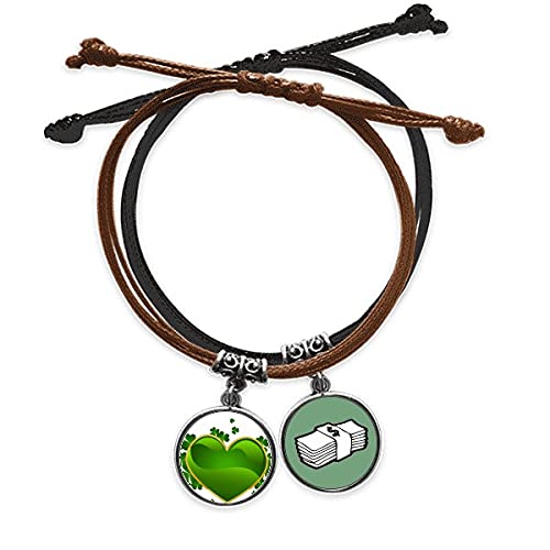 Pulsera trébol San Patricio de cuero para regalar un talismán de fortuna
