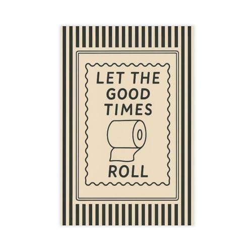 Impression sur toile humour pour votre salle de bain design | Tableau chic 61x91 cm