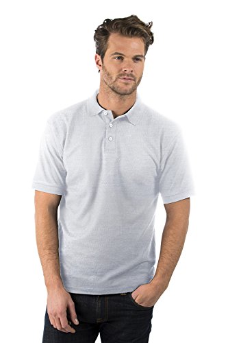 Bruntwood Polo Clásico Camisa - Classic Polo Shirt - Hombre y Señoras - 180GSM - Poliéster/Algodón (Heather Gris, S)