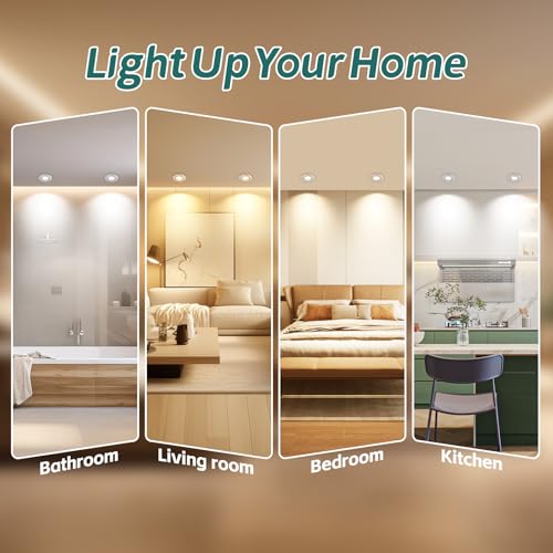 KYOTECH LED Einbaustrahler Dimmbar 230V 68-75mm, 5W 550LM Austauschbare Lichtquelle Deckenspots 3000K/4000K/6500K, 45° Schwenkbar Einbauleuchten, IP44 Einbauspots für Badezimmer, Alu Gebürstet 6er Set