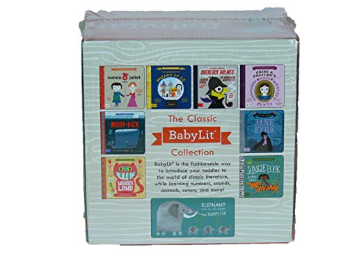 The Classic Baby Lit Collection Boxed Set - Romeo & Juliet, Wizard of Oz, Sherlock Holmes, Pride & Prejudice, Moby Dick, Jane Eyre, Alice in Wonderland, Jungle Book