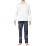 HOM Herren Colibri Long Sleepwear Zweiteiliger Schlafanzug, Blau (Navy 00ra), Medium