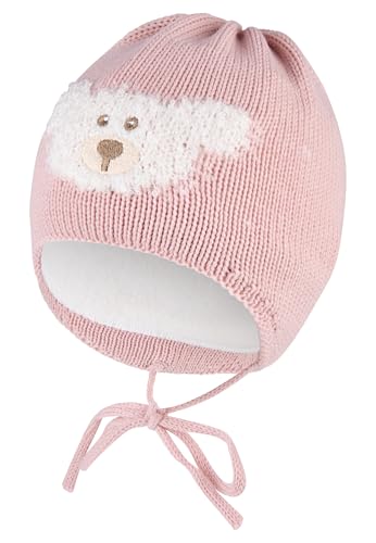 Gorro de punto Oso Sterntaler infantil de abrigo azul con orejeras para invierno