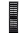 Perfect Shutters Premier Louver Exterior Decorative Shutter, 15" x 71", Black