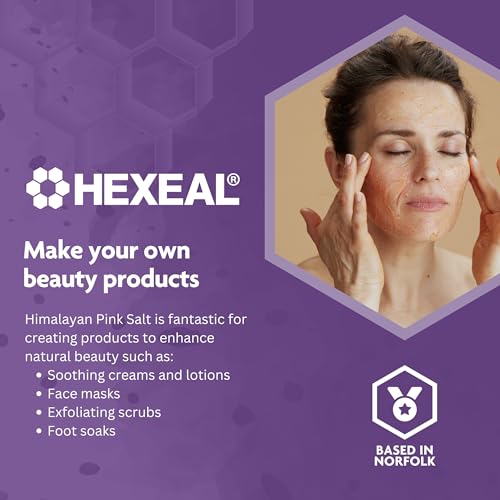 Hexeal Himalayan Pink Salt 25kg – 25kg Bag of Fine, Food Grade Salt – Suitable for Seasoning & Cooking – 100% Natural Salts for Soothing Baths, Beauty & Cosmetics