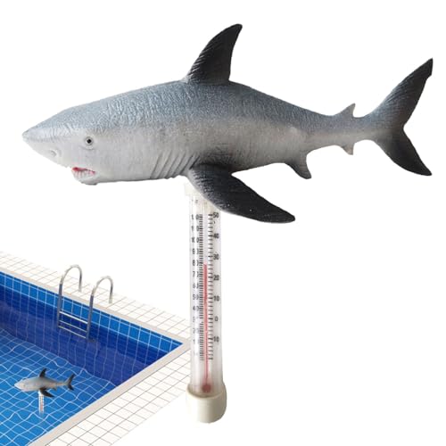 Rrlihjgu Sensor de temperatura de agua, Termómetro Piscina Animales Dibujados, Termómetro Grande para Piscina Accesorio Hogar Interior Exterior Spa Fuente Caliente Baño Familia Lago Bañera