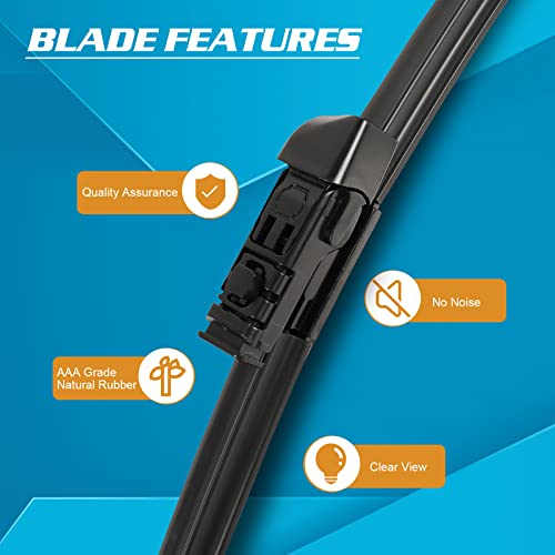 YOKKIP OEM Quality 24\"+18\" Front Wiper Blades for 2017-2020 Mazda CX-5 CX-9 CX5 CX9, Mazda Pilot Wiper Windshield Wipers Premium All-Seasons 2 Packs
