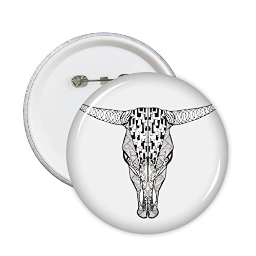 Badge rond vache pour personnaliser un sac à dos ou une veste en jean d'un portrait animal