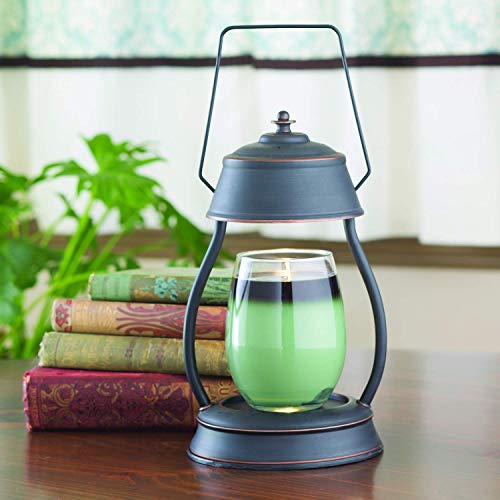 Candle Warmers Etc Hurricane Candle Warmer Lantern For Top-Down Candle Melting, Oil Rubbed Bronze