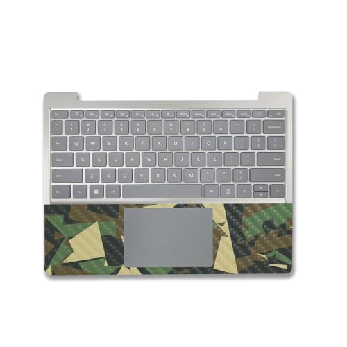 Image of MightySkins Carbon Fiber Skin Compatible with Microsoft Surface Laptop Go 3 (2023) Full Wrap Kit - Polygonal Camo | Protective Durable Textured Carbon Fiber Finish | Made in The USA