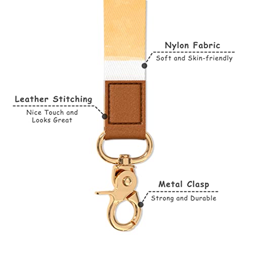 Image of Wrist Lanyard Key Chain, Cute Wristlet Strap Keychain Holder for Women Men Car Keys ID Badges Card Wallet Phone Camera