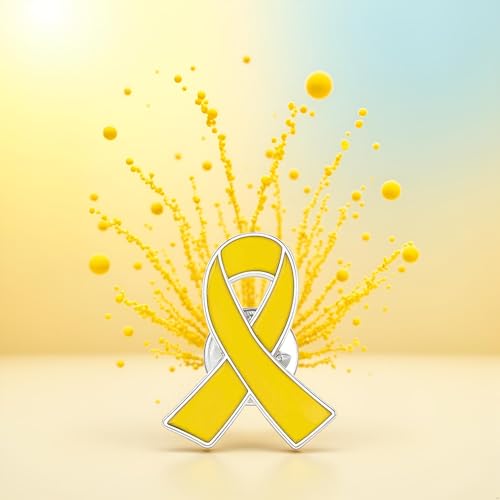 Yellow Bring Them Home Pin, Metal Ribbon Pin Hostage Support Campaign Mental Health Awareness Charity Event Gift, Prevention and Awareness Ribbon and Tacks Tape, Adhesives and Fasteners4