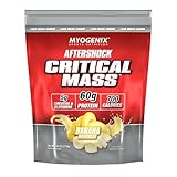 Myogenix Critical Mass Gainer Supplement Aftershock Banana Milkshake Flavored Muscle Mass Weight Gain Supplement, Zero Lactose Weight Gainer Protein Powder, Anabolic Whey Protein (5.62 lbs)
