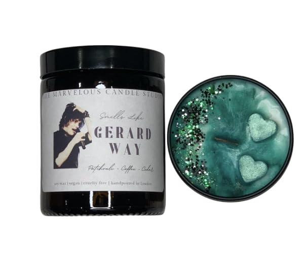 Smells Like Gerard Wรฅy Vegan Candles | M Chemical Romance | Pop Culture Gifts | Celebrity Candles | Birthday Gift Ideas | Funny Novelty Giftt (8oz Candle)