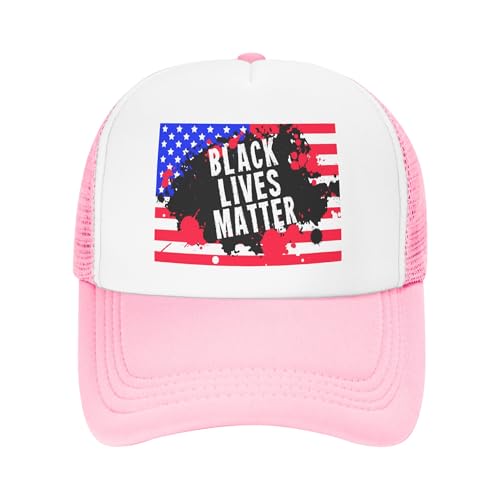 Black Lives Matter Trucker Hats Stop Racism BLM Baseball Cap for Kids Boys Girls Adjustable Breathable Classic