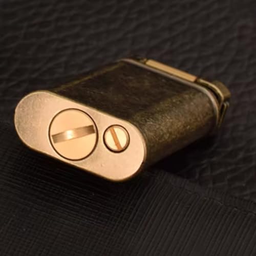 Image of Smoke King Zinc Alloy Flint-Wheel Lighter Durable Vintage Grind-Wheel Refillable Windproof Lighter (Fuel Not Included)