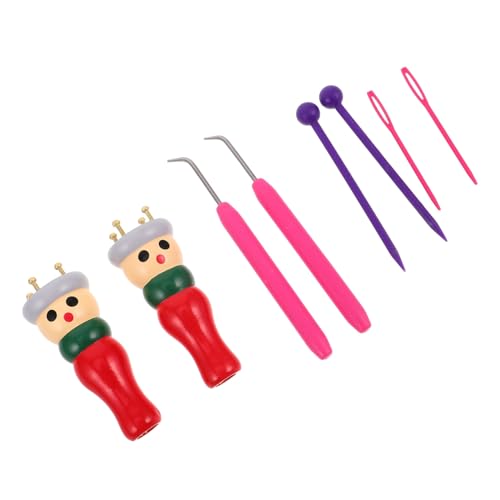 DIYEAH DIY Wooden Doll Knitting Machine for Knitted Dolls Woolen Knitting Kit Crochet Needles for Kids