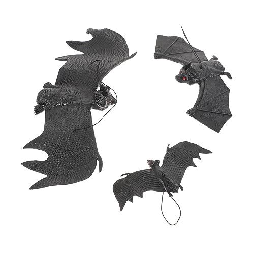Chauve-souris Halloween suspendue lot de 3 décorations réalistes pour maison hantée