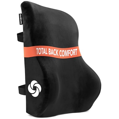 Samsonite SA5447 Full Size Lumbar Support 100% Pure Memory Foam Helps Relieve Lower Back Pain Fits Most Seats