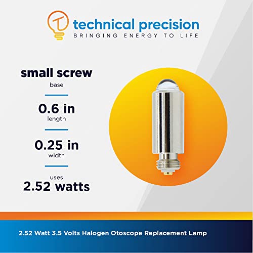 3.5V Halogen Replacement Lamp For Welch Allyn Bulb 03100, Wa 03100, 03100-U By Technical Precision - Compatible Welch Allyn Light Bulb - Clear - 1 Pack #TOP5