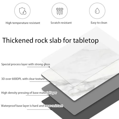 Mesa de entrada estrecha con panel de roca de 100 cm para pasillo 3