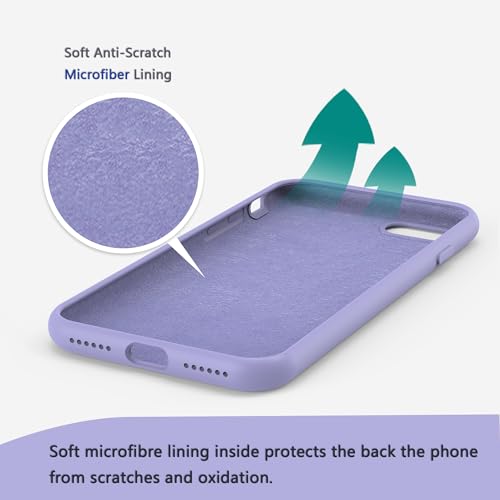 Image of iPhone SE /8 /7 Case Silicone,Soft Microfiber Lining(Light Purple)