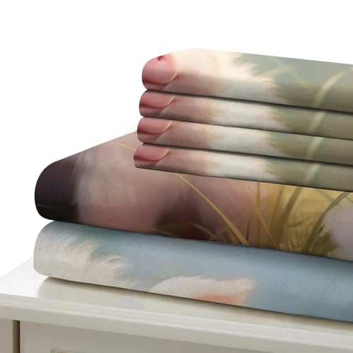 Housse de couette 3D porcs lit double 200x200 avec taie d'oreiller